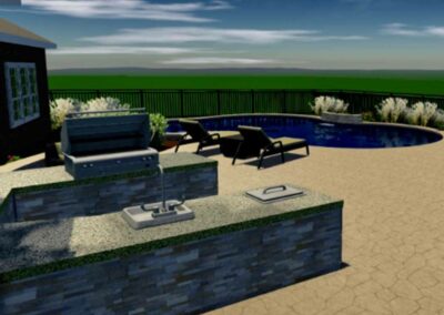 Pool and Outdoor Kitchen 2