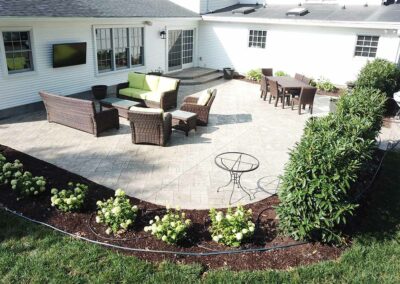 Patio and landscaping